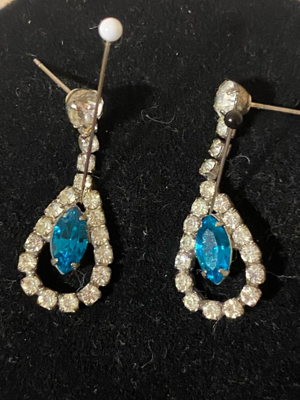 rhinestone teardrop earrings
